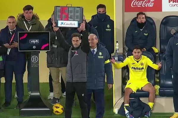 比利亞雷亞爾3-2塞爾塔比賽創(chuàng  )下15分鐘超長(cháng)補時(shí)